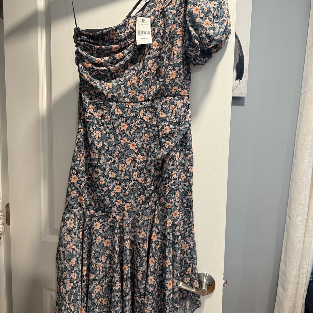 Floral One-Shoulder Dress
